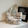 Bolsa Tote de Lona Grande Capacidade Casual para Mulheres 2025 Nova Moda Bolsa de Mão para Passeio Bolsa de Compras Bolsa de Ombro para o Dia a Dia