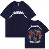 Camiseta Gráfica de Rock Punk Eddie Munson Camiseta de Monstruo Flor Carnívora Demogorgon para Hombres y Mujeres