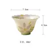 Taza de Té de Cerámica Blanca Miyan Pintada a Mano con Flores para Uso Doméstico, Taza de Cata de Pared Delgada con Borde de Flor, Taza de Maestro, en Stock para Envío Directo