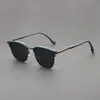 Gafas de sol retro de personalidad con media montura para cejas ins Joker coreanas para hombre, para exteriores, para montar, venta al por mayor