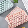Molde Criativo Caseiro para Cubos de Gelo Fácil de Desenformar Cubos de Gelo Redondos Esféricos com Tampa Geladeira Doméstica Artefato de Gelo Congelado Caixa de Gelo