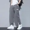 Jeans para Hombre Otoño Nuevo Estilo Coreano Primavera Corte Holgado Jogger Cargo con Parches Moda Casual Tendencia Largo Cropped