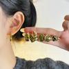 Pendientes Geométricos con Estampado de Leopardo Estilo Europeo y Americano para Mujer, Diseño de Nicho, Lujo Ligero, Pendientes de Gama Alta, Moda Otoño e Invierno, Pendientes Elegantes