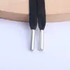 Corda de Cintura para Calça de Poliéster Plano de Camada Dupla com Ponta de Metal 0,9cm Cordão para Moletom Casual Corda Pronta para DIY Feita à Mão