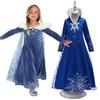 Vestido de fantasia de Halloween infantil Vestido de Princesa Rainha do Gelo Vestido Frozen capa Vestido de princesa Aisha