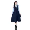 Vestido de dos piezas falso para mujer de talla grande, nuevo de otoño para chica gordita, diseño retro francés, vestido de temperamento que estiliza