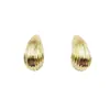 Pendientes Elegantes Sencillos Metal Gotas de Agua Textura de Concha Pendientes de Mujer Pendientes Comodín Diario C266
