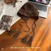 Vazio Franja Fria Lã Tricô Viagem Alta Qualidade Sichuan-Oeste Faixa de Cabeça Chapéu Chapéu de Montanhismo Mulheres Roupa Vermelha Atmosfera
