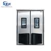 Puerta anticolisión de acero inoxidable, puerta de retorno automático de doble hoja, puerta de dos vías para taller de alimentos, puerta de reinicio de doble apertura para cocina y supermercado.
