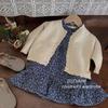 Liquidación Sin devolución Sin cambios [Orden racional] Suéter de punto para niña Cárdigan Vestido floral