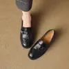 Zapatos de Moda para Mujer Estilo Británico Camelia Slip-on Suela Gruesa Punta Redonda Retro Perezoso Mocasín Primavera/Otoño 2026