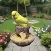 Alimentador de pájaros con forma de tocón de árbol peculiar, modelo nuevo de Amazon transfronterizo, adorno artesanal de resina para decoración de patio, jardín, exterior