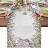 Toalha de Mesa Decorativa para Festival de Páscoa Transfronteiriça Coelho Ovo Linho Toalha de Mesa Pode Vir para o Design Toalha de Mesa