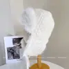 Gorro de Trampero Grueso de Ganchillo con Forro de Felpa para Mujer, Gorro de Invierno Cálido a Prueba de Frío para Viajes al Aire Libre y Ciclismo, Gorro Protector de Orejas