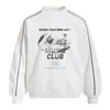 Sudadera Decorativa con Puntadas y Estampado de Letras Americanas para Hombre Primavera y Otoño Holgada Casual Streetwear Versátil Pulóver Ropa Deportiva
