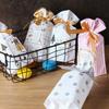 Biscoitos doces de fronteira, nougat, saco com cordão de fita, crocante de floco de neve, lanches infantis, saco de embalagem para presente de mão