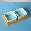 Celadón Bambú y Madera Dividiendo Plato de Frutos Secos Plato de Aperitivos Melón y Nueces Caja de Aperitivos Plato de Aperitivos Plato de Dulces Tienda de Pedicura Plato de Aperitivos Fruta