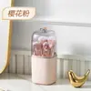 Conjunto de caixa de armazenamento de cosméticos novo modelo, organizador de mesa à prova de poeira para skincare e batom, caixa de maquiagem de luxo leve de grande capacidade