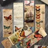 30 Piezas de Mariposa Retro Serie Tendencia Nacional Simple Cuaderno de Notas Material Creativo Literario Ins Papel de Lectura Marcador de Libros DIY