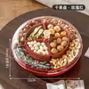 Prato de Frutas Secas, Mesa de Centro para Sala de Estar, Diamante de Cristal de Alto Padrão, Luxo Acessível, Doces e Salgadinhos de Alto Padrão, Caixa de Armazenamento Selada com Compartimento para Nozes