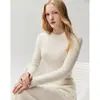 Suéter 100% cashmere puro, nova coleção outono/inverno 2026, blusa de gola alta básica feminina, doce e estilosa, corte justo e que valoriza a silhueta