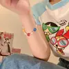 Pulseira de Pérola de Água Doce Flor de Esmalte Colorido para Mulheres Moda Elegante Celebridade Cyber Design de Combinação de Cores Sensação Joias com Contas