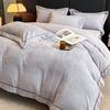 Keleke Textiles para el Hogar Nuevo Juego de Cuatro Piezas Cálido de Color Sólido Espesado Estilo Cinta de Terciopelo de Leche Tallado Tridimensional al por Mayor