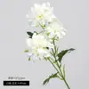 Cravos Artificiais de 3 Cabeças em Haste Única Presente para o Dia dos Professores Dia das Mães Decoração de Mesa para Casa Flor Falsa Flor Artificial