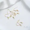 Accesorios de gancho para la oreja de acero de titanio que no se decoloran acero inoxidable simple clásico gancho para la oreja hecho a mano aretes DIY material para aretes de mano