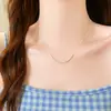 Nuevo Modelo 2026 Collar de Plata Triturada Plateado para Mujer, Sencillo y de Alta Gama, Cadena para Clavícula de Lujo Ligero de Nicho, Accesorio Versátil y Elegante