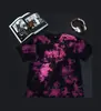 Camiseta tie-dye lavada de algodón puro de peso pesado de 230 g, retro transfronteriza, talla grande, corte holgado, hombros caídos, manga corta moderna, venta al por mayor