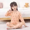 Conjunto de Ropa Interior Térmica para Niños con Forro de Felpa, Engrosado, Ropa de Otoño y Pantalones para Niños, Conjunto de Dos Piezas de Ropa para el Hogar de Otoño e Invierno para Niñas