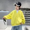 Ropa para Niños Niños Primavera Nuevo Estilo Sudadera Falsa de Dos Piezas con Cuello con Pedrería para Niños Mayores Primavera y Otoño 2026 Ropa Exterior Holgada de Manga Larga
