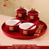 Para taza de té brindis de boda tazón de boda tazón feliz taza de té tazón palillos un par boda creativa cambio para acompañar traje