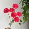 Crisantemo Artificial de 6 Cabezas, Crisantemo Artificial Ping Pong, Flor de Seda para Decoración de Bodas, Flor Artificial de Diente de León, Crisantemo Artificial de Bola, Flor de Bola de Cebolla