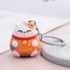 Versão Coreana de Epóxi Traz Riqueza e Tesouro Chaveiro Gato Bolsa Pingente de Desenho Animado Tridimensional Criativo Pingente para Carro Atacado Pontual