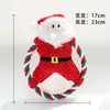 Venta directa de fábrica juguete para gato Papá Noel reno peluche con sonido mascota regalo de Navidad palo teaser para gato suministros
