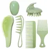 Material de Palha de Trigo Natural Multifuncional para Casa Viagem Portátil Massagem Anti-estático Saudável Proteção Ambiental Kit de Pentes