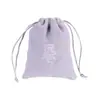 Bolsa con Cordón de Tela Flocada Bolsa para Guardar Joyas Cosméticos Gomas para el Cabello Gafas Pelucas Anti-rayaduras Empaque de Regalo Fabricante Personalizado