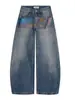Jeans rectos de estilo americano, lavados, azul vintage, nueva colección de primavera, corte holgado, efecto adelgazante, tela fluida, pantalones de pierna ancha, modernos