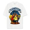 Playera Estampada de Cuello Redondo Kobe Transfronteriza, Lavada Americana Vintage Holgada Peso Pesado Manga Corta, Moderna y Versátil