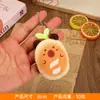 Llavero Colgante Creativo de Capibara Lindo con Tema de Comida, Decoración para Mochila Femenina, Regalo Pequeño