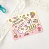 Tarjeta de felicitación creativa y sencilla con mensaje de bendición de cumpleaños, tarjeta de flores con dibujos animados para el Día de la Madre.
