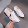 Sapatos Pretos de Couro para Meninos Estilo Britânico Sapatos Brancos Infantis para Meninos 2026 Sapatos de Desfile de Moda Infantil Sapatos de Couro