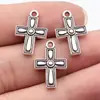 21X14Mm 1.6g Color Plata Antigua Accesorios DIY de Venta Caliente Europeos y Americanos Colgante de Cruz