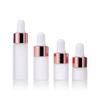 Botella de Vidrio Esmerilado con Manchas Botella de Muestra para Aceite Esencial 1ml2ml Botella para Esencia 3ml5ml Botella Transparente con Gotero Oro Rosa