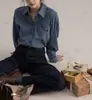 Camisa de Algodón Puro Rayada con Bolsillo Curvo, Capas Simples para el Viaje Diario, Sueño Rayado