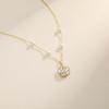 Collar de camelia de plata esterlina s925 para mujer, nicho, moda suave, alta calidad, floral, perla, cadena clavicular, venta al por mayor de fábrica