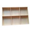 Fábrica de Cajas de Regalo venta caliente al por mayor en Stock Caja de empaque cuadrada de madera de 6 rejillas 4 rejillas 9 rejillas caja de almacenamiento caja de tronco