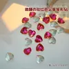 Pedras de Strass para Nail Art Cor Vermelho Rosa, Estrelas-do-mar Pontiagudas Brilhantes Cor Ameixa Vermelha, Flor de Ameixa, Strass em Formato de Bala de Gelo, Decorações Mistas para Unhas Atacado